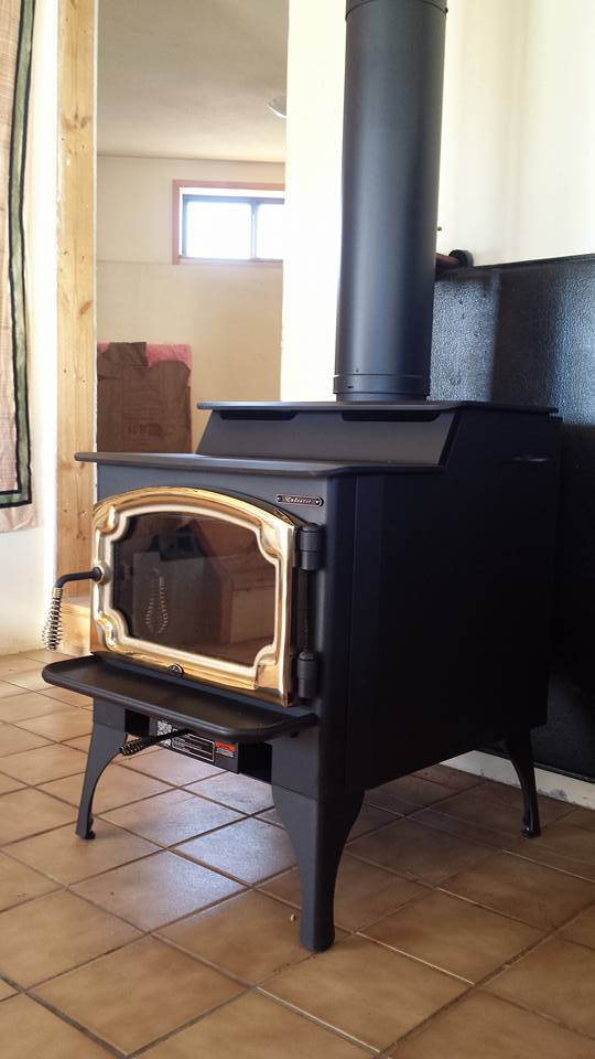 A photo of a wood buring stove.