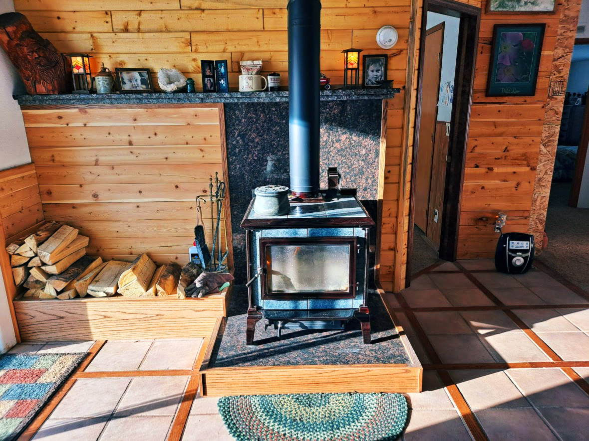 Hearthstone wood heating stove in a home